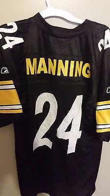 PITTSBURGH STEELERS MANNING  FOOTBALL JERSEY SIZE LARGE  ADULT