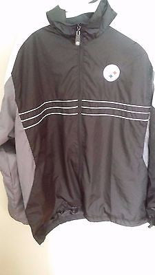 PITTSBURGH STEELERS LIGHT WEIGHT JACKET COAT FULL ZIP SIZE XL ADULT