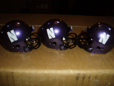 LOT OF 3 NORTHWESTERN WILDCATS  POCKET PRO HELMETS  REVOLUTION BULK