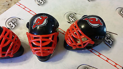 LOT OF 2 NEW JERSEY DEVILS SIZED GOALIE MASK HELMETS FRANKLIN BULK