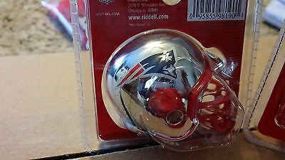 LOT OF 3 NEW ENGLAND PATRIOTS SUPER BOWL 39 CHROME POCKET PRO HELMETS BULK