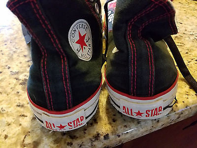 Red and black chuck taylors sales