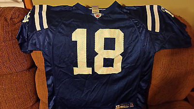 INDIANAPOLIS COLTS PEYTON MANNING FOOTBALL JERSEY SIZE XL 18-20 YOUTH REEBOK