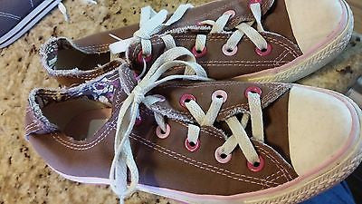 CONVERSE ALL STAR KIDS SIZE 4 LOW TOP CHUCK TAYLORS BROWN YOUTH