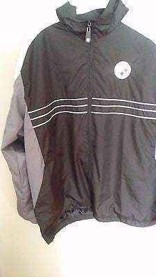 PITTSBURGH STEELERS LIGHT WEIGHT JACKET COAT FULL ZIP SIZE XL ADULT