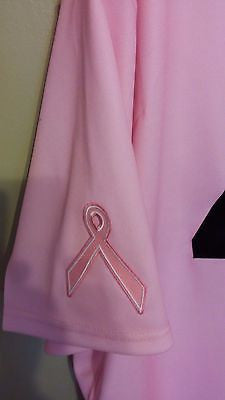 2011 TACOMA BEARS BREAST CANCER GAME USED BASEBALL JERSEY SIZE 50 AUTOGRAPHED