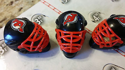 LOT OF 2 NEW JERSEY DEVILS SIZED GOALIE MASK HELMETS FRANKLIN BULK