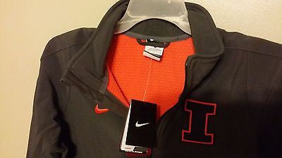 NIKE ILLINOIS FIGHTING ILLINI THERMA FIT LIGHTWEIGHT JACKET MED ADULT NWT