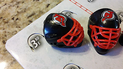 LOT OF 2 NEW JERSEY DEVILS SIZED GOALIE MASK HELMETS FRANKLIN BULK