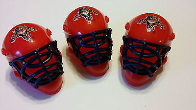 LOT OF 3 FLORIDA PANTHERS POCKET SIZED GOALIE MASK HELMETS FRANKLIN BULK