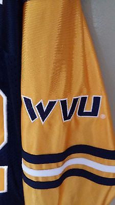 WEST VIRGINIA MOUNTAINEERS  REVERSIBLE JERSEY JACKET SIZE XL ADULT