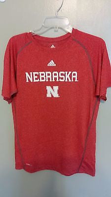 NEBRASKA HUSKERS ADIDAS CLIMALITE PERFORNCE SHIRT SIZE XL YOUTH