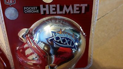 LOT OF 3 NEW ENGLAND PATRIOTS SUPER BOWL 39 CHROME POCKET PRO HELMETS BULK