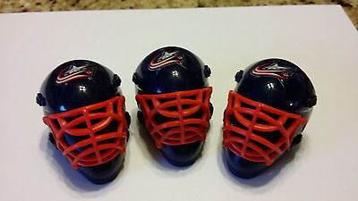 LOT OF 2 COLUMBUS BLUE JACKETS POCKET SIZED GOALIE MASK HELMETS FRANKLIN BULK