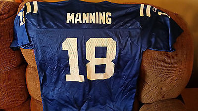 INDIANAPOLIS COLTS PEYTON MANNING FOOTBALL JERSEY SIZE MED YOUTH AUTH REEBOK