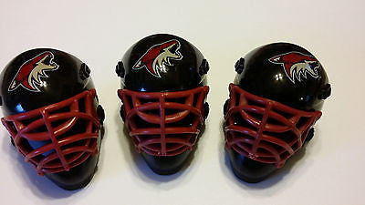 LOT OF 2 PHOENIX COYOTES POCKET SIZED GOALIE MASK HELMETS FRANKLIN BULK