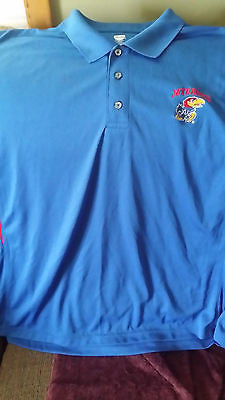 KANSAS JAYHAWKS POLO SHIRT SIZE 2XL  ADULT NWT