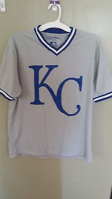 SOFT FEEL KANSAS CITY ROYALS TWO TONE BASEBALL T SHIRT SIZE XL  ADULT