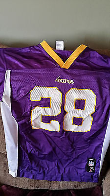 MINNESOTA VIKINGS ADRIAN PETERSON FOOTBALL JERSEY SIZE XL YOUTH