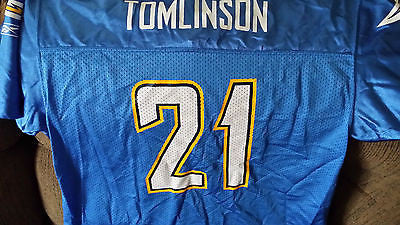 SAN DIEGO CHARGERS LADAINIAN TOMLINSON  FOOTBALL JERSEY SIZE XL 18-20 YOUTH BLUE