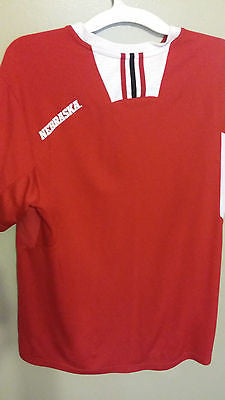 NEBRASKA HUSKERS ADIDAS CLIMALITE PULLOVER SHIRT SIZE LARGE ADULT