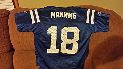 INDIANAPOLIS COLTS PEYTON MANNING FOOTBALL JERSEY SIZE SM 4 YOUTH