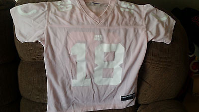 INDIANAPOLIS COLTS PEYTON MANNING FOOTBALL JERSEY SIZE MED WOMENS PINK