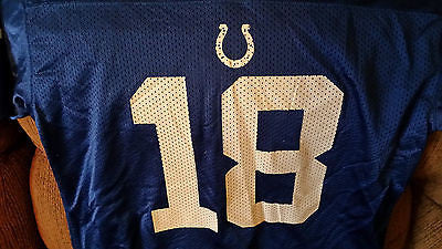 INDIANAPOLIS COLTS PEYTON MANNING FOOTBALL JERSEY SIZE MED YOUTH AUTH REEBOK