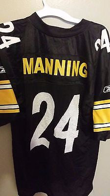 PITTSBURGH STEELERS MANNING  FOOTBALL JERSEY SIZE LARGE  ADULT