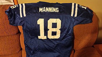 INDIANAPOLIS COLTS PEYTON MANNING FOOTBALL JERSEY SIZE XL 18-20 YOUTH REEBOK