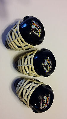 LOT OF 3 NASHVILLE PREDATORS POCKET SIZED GOALIE MASK HELMETS FRANKLIN BULK