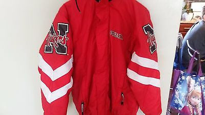 NEBRASKA HUSKERS STARTER WINTER COAT JACKET SIZE MED  ADULT LARGE N