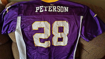 MINNESOTA VIKINGS ADRIAN PETERSON FOOTBALL JERSEY SIZE XL YOUTH