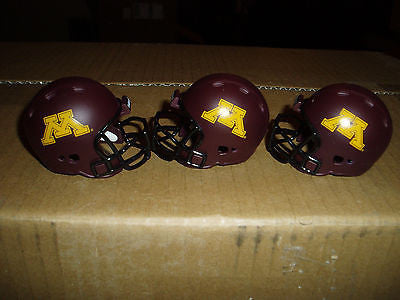 LOT OF 3 MINNESOTA GOLDEN GOPHERS  POCKET PRO HELMETS  REVOLUTION BULK