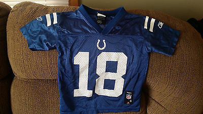 INDIANAPOLIS COLTS PEYTON MANNING FOOTBALL JERSEY SIZE SM 8 YOUTH TEAM REEBOK