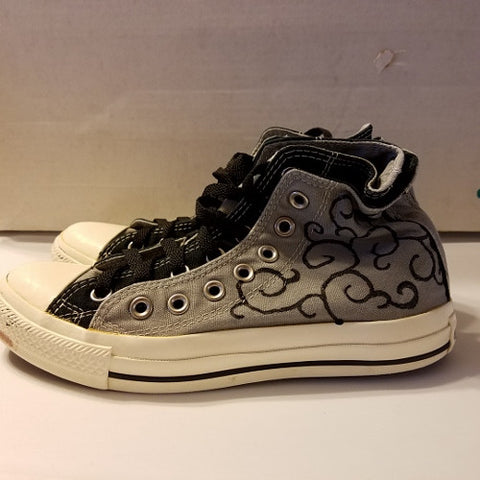 GRAY BLACK CONVERSE CHUCK TAYLOR HIGH TOP  SNEAKER ADULT SIZE WN 7 MN 5