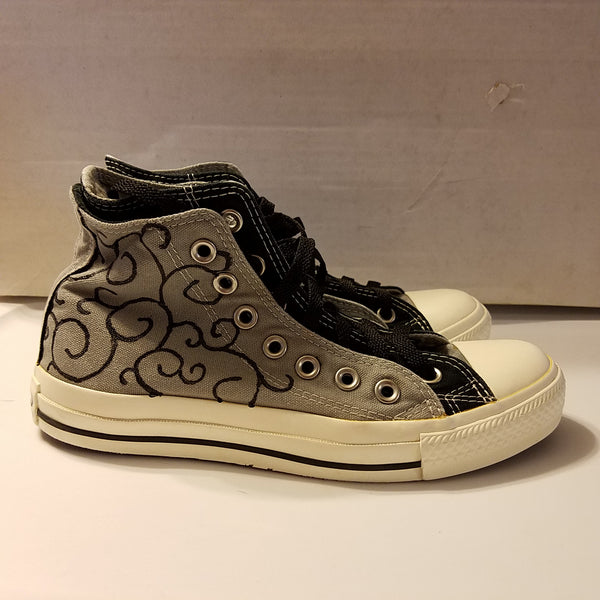 GRAY BLACK CONVERSE CHUCK TAYLOR HIGH TOP  SNEAKER ADULT SIZE WN 7 MN 5