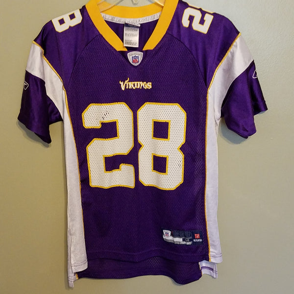 MINNESOTA VIKINGS ADRIAN PETERSON FOOTBALL JERSEY SIZE MED 10-12 YOUTH