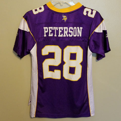 MINNESOTA VIKINGS ADRIAN PETERSON FOOTBALL JERSEY SIZE MED 10-12 YOUTH