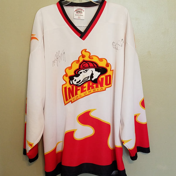 COLUMBIA INFERNO TEAM AUTOGRAPHED  HOCKEY JERSEY JERSEY SIZE 2XL  ADULT