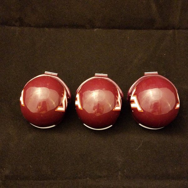 LOT OF 3 VIRGINIA TECH POCKET PROS TRADITIONAL POCKET PRO HELMETS