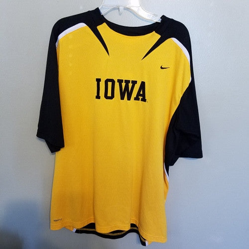 IOWA HAWKEYES NIKE NIKEFIT FOOTBALL SHIRT  SIZE XL ADULT