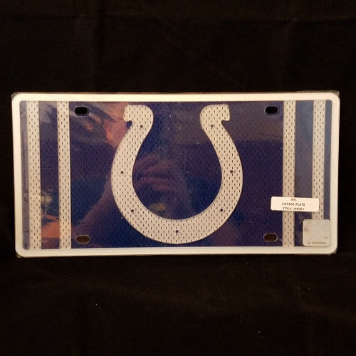 INDIANAPOLIS COLTS LICENSE PLATE - ACRYLIC JERSEY STYLE