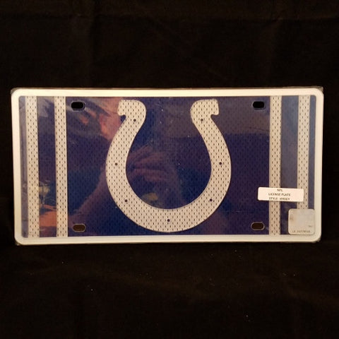 INDIANAPOLIS COLTS LICENSE PLATE - ACRYLIC JERSEY STYLE
