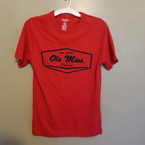 OLE MISS MISSISSIPPI REBELS T SHIRT SIZE SMALL ADULT