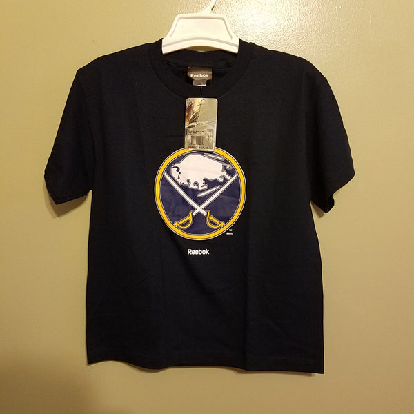 BUFFALO SABRES HOCKEY LARGE LOGO T SHIRT SIZE LARGE YOUTH NEW WITH TAGS GRAY