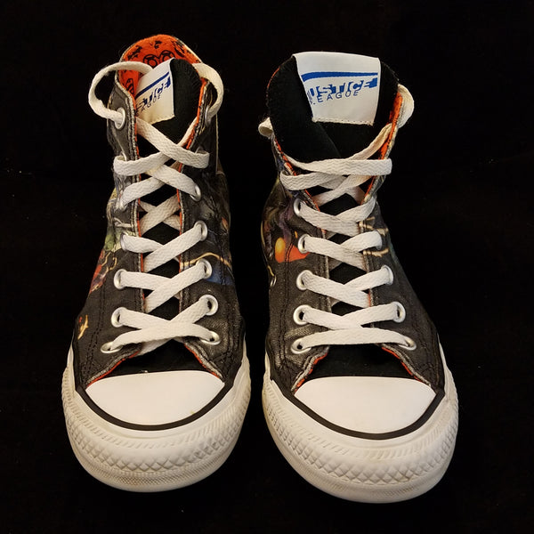 JUSTICE LEAGUE DC CONVERSE CHUCK TAYLOR HIGH TOP  SNEAKER ADULT SIZE WN 6 MN 4