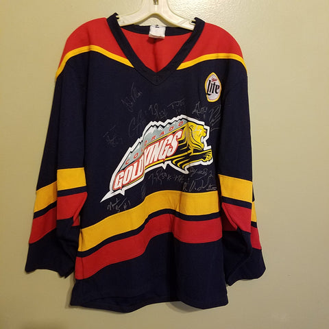 COLORADO GOLD KINGS AUTOGRAPHED HOCKEY JERSEY SIZE SMALL  ADULT