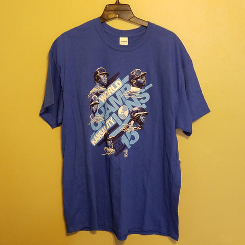 KANSAS CITY ROYALS TEAM PLAYERS CHAMPIONS SHIRT SIZE XL ADULT NWT