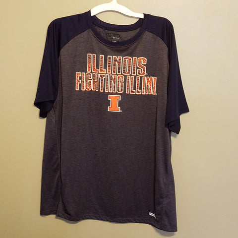 ILLINOIS FIGHTING ILLINI PERFORMANCE SHIRT SIZE XL ADULT